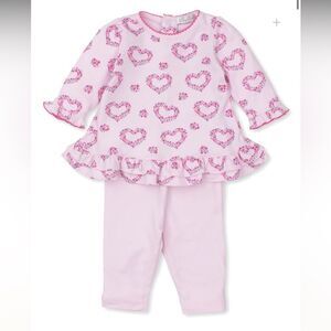 NWT KISSY KISSY HEARTS ABLOOM LEGGING SET 3/6M